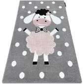 Rugsx Alfombra PETIT DOLLY oveja gris 180x270 cm