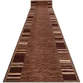 Rugsx Alfombra de pasillo con refuerzo de goma ADAGIO marrón 133x160 cm