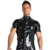 Late X Miesten lateksipaita , musta, 2XL
