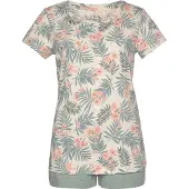 LASCANA Pyjamashortsit kerma / savunsininen / lohi