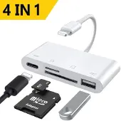 24hShop Lightning Muistinkortinlukijaan + USB & Lightning