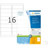 Herma 4267, Valkoinen, Itse kiinnittyvä tulostintarra, A4, Paperi, Laser/Inkjet, Kiinteä