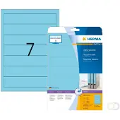 Herma 5093, Sininen, Itse kiinnittyvä tulostintarra, A4, Paperi, Laser/Inkjet, Kiinteä