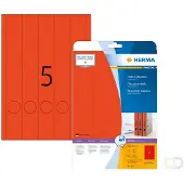 Herma 5132, Punainen, Itse kiinnittyvä tulostintarra, A4, Paperi, Laser/Inkjet, Kiinteä