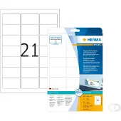 Herma 5074, Valkoinen, Pyöristetty suorakulmio, Irroitettava, Paperi, Matta, Laser/Inkjet