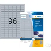 Herma 4110, Hopea, Itse kiinnittyvä tulostintarra, A4, Polyesteri, Laser, Kiinteä