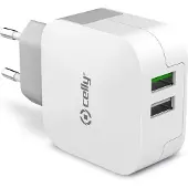 Celly travel charger turbo 2usb 3.4a