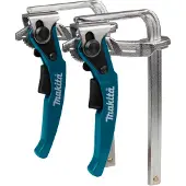 Makita Nopeasti kiinnitettävä puristin ohjausraiteelle - - 199826-6 - 2 kappaleen pakkaus - Maksimikorkeus 140 mm - Syvyys 70 mm