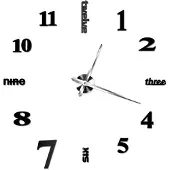24hShop Suuri seinäkello 3D - 120cm