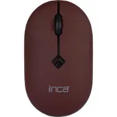 Inca IWM-231RB, Molempikätinen, Optinen, Langaton RF, 1600 DPI, Musta, Ruskea