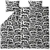 Finlayson pussilakanasetti tupla Pesue 240x210+2x50x60 musta-valkoinen