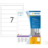 Herma 10140, Valkoinen, Pyöristetty suorakulmio, Irroitettava, Paperi, Matta, Laser/Inkjet