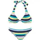 Venice beach Bikini laivastonsininen / vaaleansininen / keltainen / valkoinen