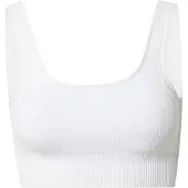 Aim'n White Ribbed Seamless Bra - White - S