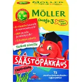 Möller Omega-3 Pikkukalat Vadelmainen 72kpl 72 kpl