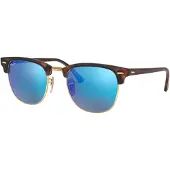 Ray-Ban Clubmaster Sand Havana/Gold Special Aurinkolasit grey mirror blue Koko Uni