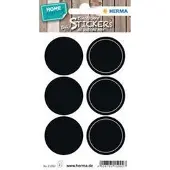 Herma 15094, Musta, Pyöristetty suorakulmio, Kiinteä, Paperi, 7 kpl, 2 arkkia