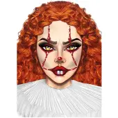 Leg avenue Kasvokorut Clown Face - One size