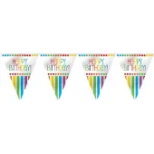 Unique Party Supplies Lippuviirinauha Happy Birthday Rainbow