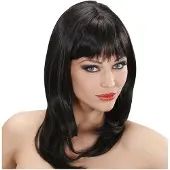 Partyking Ashley Musta Deluxe Peruukki - One size