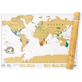 Adlibris Scratch Map World - Multi/patterned - ONE SIZE