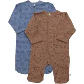 Pippi Baby Yöpuvut M/f - Yöpuku - 2 kpl - Blue Mirage - - 62 - Yöpuvut
