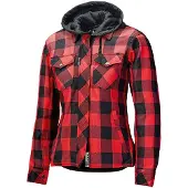 Held Lumberjack II 62010 Naisten Moottoripyöräpaita Musta/Punainen Naiset, size 2XL