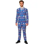 Suitmeister Christmas Blue Nordic Puku - X-Large