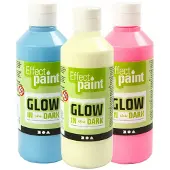 Creotime Glow in the Dark - Paint 250 ml - Light Blue (34930)