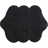 Imse Vimse Panty Liners Active, Black 3-Pack - Black - ONE SIZE