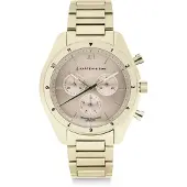 Kapten & Son Analoginen kello 'Rise Small Light Gold Cream Steel' kulta / musta