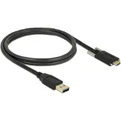 DeLOCK – SuperSpeed USB 10 Gbps (USB 3.2 Gen 2) Cable Type-A male to USB Type-C male 1m black (83718)