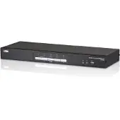 Aten – KVM switch, 1 - 4, DVI/USB, 2-port USB hub, silver/black (CS1644A-AT-G)