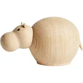 Woud Hibo Hippopotamus figuuri, pieni, tammi