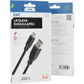 Wave lataava datakaapeli USB-C 3m
