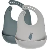 CeLaVi Silicon Bib (2-Pack) - Blue - ONE SIZE