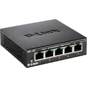 D-Link – DES-105 Ethernet kytkin, 5x10/100Mbps, metallia, musta (DES-105/E)