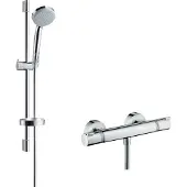 Hansgrohe ecostat comfort combi set 0.65 m with croma 100 va