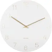 Karlsson Wall Clock Charm Engraved Numbers White - White - Ø40CM