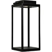 Dyberg Larsen Lanterne Med Led Lys - Opladelig - Black - H34CM x 15