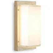 MORETTI Luce Ulkoseinävalaisin Ice Cubic, himmennettävä, Messinki/kulta, Messinki