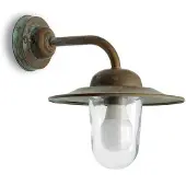 MORETTI Luce Ulkoseinävalaisin Casale, himmennettävä, Pronssi/messinki, Messinki, Antiikki