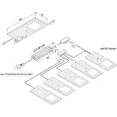 Hera LED-kaapinalusvalaisin Eco-Pad F 5 kpl 4000K musta F, himmennettävä, Musta, Keittiö, Alumiini, Moderni, kalustevalaisin
