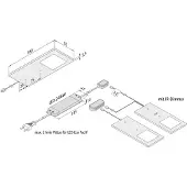 Hera LED-kaapinalusvalaisin Eco-Pad F 2 kpl 3000K musta F, himmennettävä, Musta, Keittiö, Alumiini, Moderni