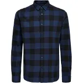 Only & Sons Onsgudmund Ls Checked Shirt Noos - Blue - S