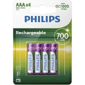 Philips Rechargeable AAA R03 700mAh 4pcs (R03B4A70/10)