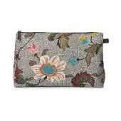 Ceannis Cosmetic Large Flower Linen Grey 34x20.5x9 cm - 1 pcs