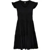 ONLY Onlmay Cap Sleev Fril Dress Jrs Noos - Black - XS