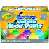 Crayola Crayolan pestävät metallivärit - 6 kpl.