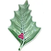 Bordallo Pinheiro - Holly tarjoiluvati 27,5 cm lehtivihreä